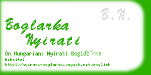 boglarka nyirati business card